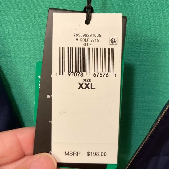 RLX Ralph Lauren Performance Hybrid Golf Vest Full Zip Navy/Green Size XXL NWT - Picture 4 of 16